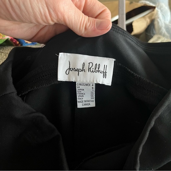 Joseph Ribkoff Leggings Women's 4 Black Pull On Back Seam Stretchy Minimalist - Picture 5 of 5